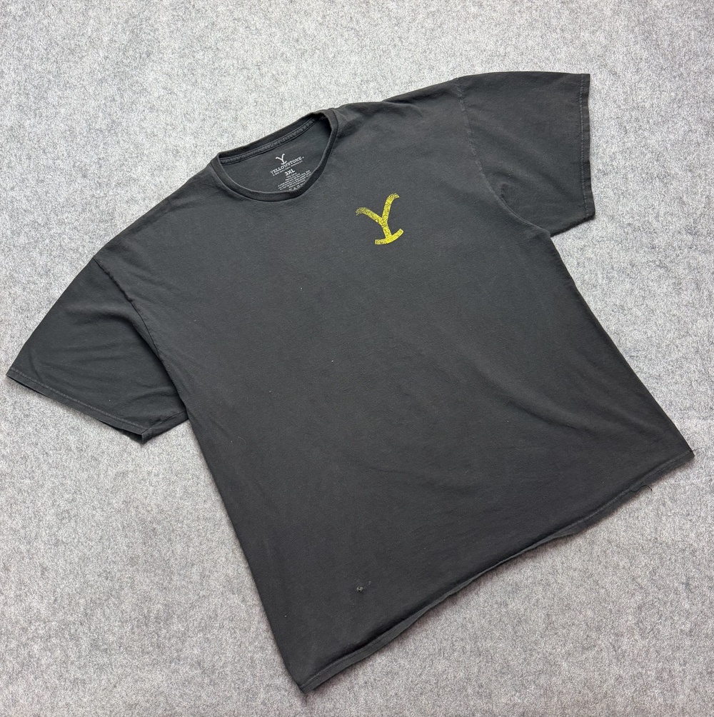 Yellowstone Dutton Ranch Shirt Mens 3XL Black Montana Cowboy Graphic Tee Western